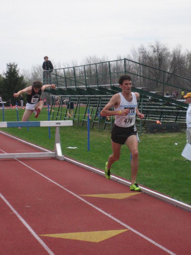 Josh Kennedy competes in the Steeplechase
