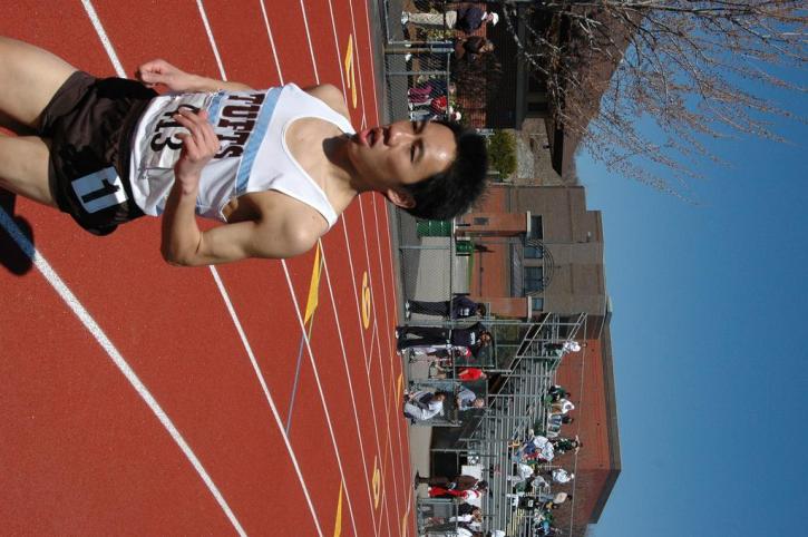 Justin Chung in the 1500 meters