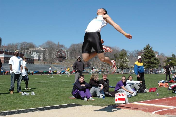 Kenneth Kang gets crazy height in the long jump