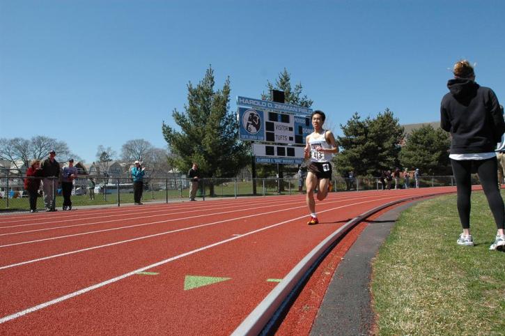 Justin Chung in the 1500 meters