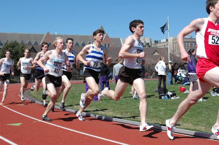 Aaron Kaye in the 1500 meters, Kyle Doran