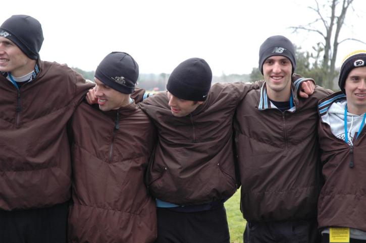 Nate Brigham, Matt Fortin, Peter Bromka, Josh Kennedy, and Matt Lacey in their browns