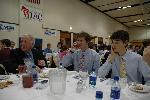 Chris Kantos, Brian McNamara, and Coach at the Dinner Banquet