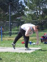 Jason Galvin at the beginning of his Glide in the Shot Put
