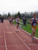 Matt Lacey runs the 10,000 meters at NESCAC's