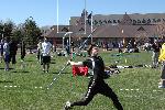 Tim Bassell competes in the Javelin