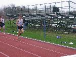 Matt Fortin runs well in the middle stages of the steeplechase