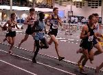 Nate Brigham runs in the pack early in the 5000.