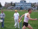 Matt Fortin competes in the steeplechase