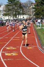 Sarah Crispin wins the 800 with a three second cushion.