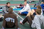 Seth Lapierre and the other pole vaulters prepare for the meet