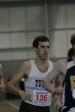 Josh Kennedy running in fourth in the 5k.  He would go on to take second in the event.