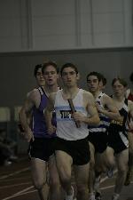 Aaron Kaye leads the pack in the 1200 leg of the DMR