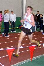 Nate Brigham runs well in the 3000 meters