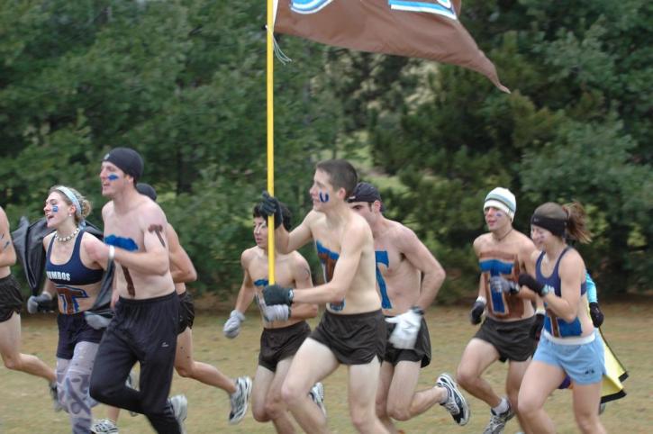 The Crazies with Skippy manning the TUXC flag