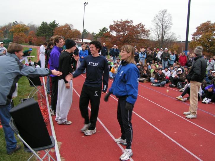 Matt Lacey getting award