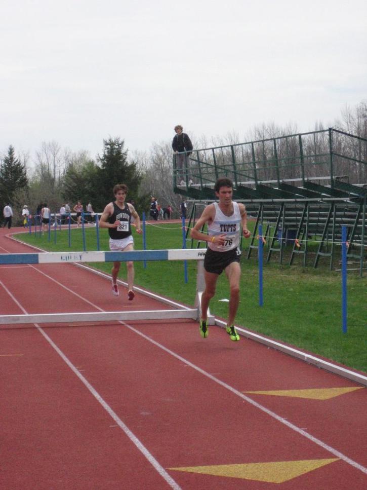Josh Kennedy competes in the steeple