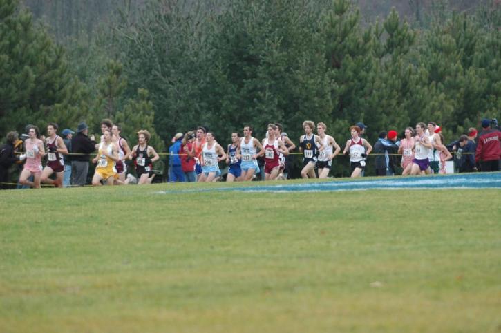 Matt Lacey and Josh Kennedy coming back toward the start (3miles)
