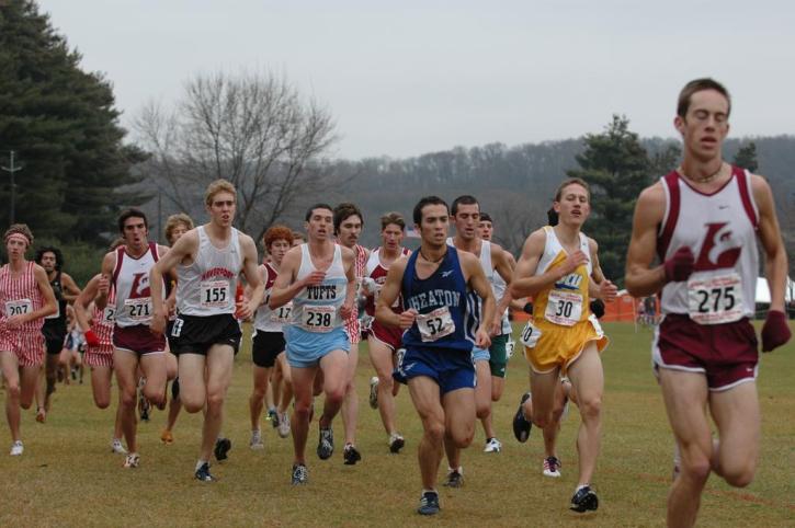 Matt Lacey and Josh Kennedy around the turn and heading back out
