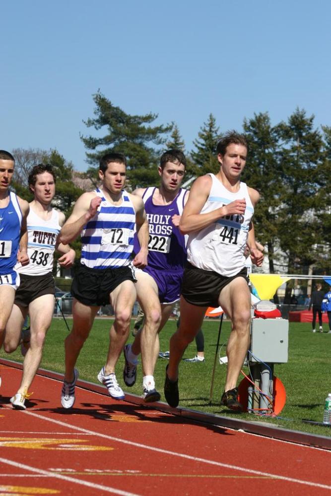 Brian McNamara and Pat Mahoney at the bell in the 800.