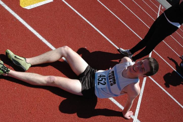 Dan Wolchonok chills after a race