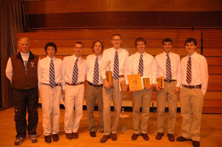 Coach Connie Putnam, Matt Lacey, Matt Fortin, Peter Bromka, Nate Brigham, Brian MacNamara, Josh Kennedy and Chris Kantos - 2004 NCAA Regional Champions