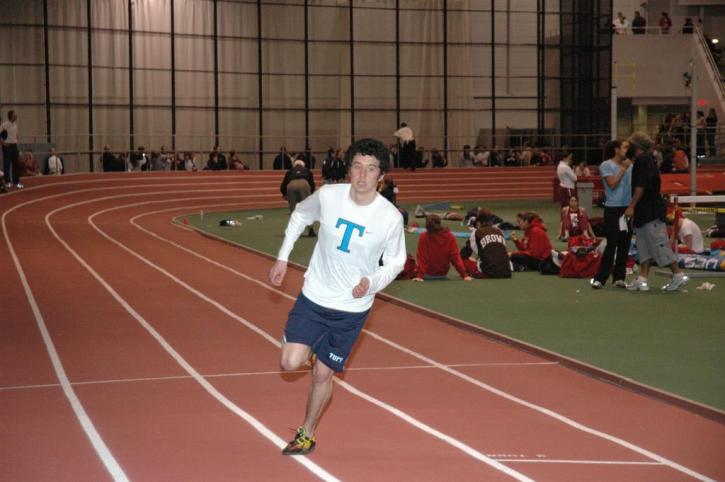 Matt Lacey warming up