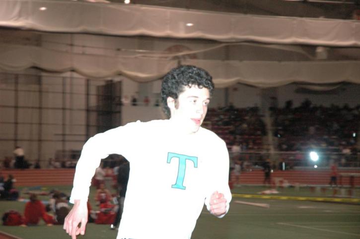 Matt Lacey warming up