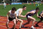 Pat Mahoney and Dan Sullivan await the gun in the 800.