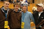 Nate Brigham, Brian McNamara, Peter Bromka, and Coach Putnam at the awards ceremony.  

 We'll miss you Bromka.