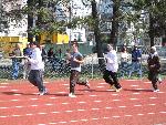 4x1 squad warming up. Mickey Ferri, Colin Fitzgerald, Nate Scott, Fred Jones