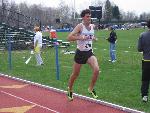 Josh Kennedy en route to his 4th place finish in the steeplechase