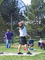 Ryan Bryne prepares to throw the Shot