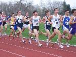 Brian McNamara and Aaron Kaye run in 1500 meters at NESCAC's