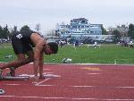 Ray Carre waits for gun to sound at NESCAC's