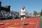 Kyle Doran comes to the finish line in the 800 meters