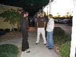 Neil Orfield, Dave Sorensen, Ethan Barron, Kyle Doran Waiting to get a table at the Olive Garden