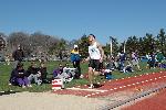 Kenneth Kang about to takeoff in the long jump
