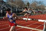 Chad Uy shows off his hurdling form in the steeplechase.