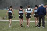 Chris Kantos, Matt Lacey, Peter Bromka and Josh Kennedy walking away from the finish.
