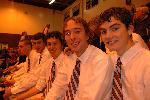 Matt Fortin, Josh Kennedy, Matt Lacey, Peter Bromka and Chris Kantos looking sharp at awards ceremony.