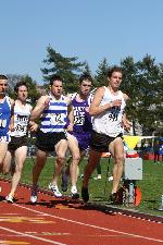 Brian McNamara and Pat Mahoney at the bell in the 800.