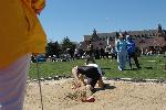 Kenneth Kang exits the long jump pit