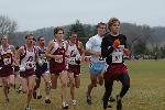 Matt Fortin fighting around the turn while trying to catch McNamara
