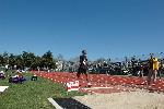 Fred Jones prepares for takeoff in the long jump