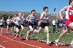 Aaron Kaye in the 1500 meters, Kyle Doran
