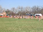 Start of the womens NCAA D3 XC Championship race