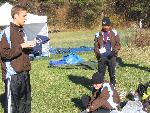 setting up camp